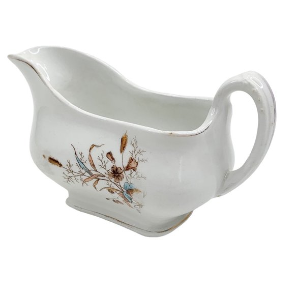 Vintage Maddock & Co Royal Stone China Gravy Boat Burslem England Pink Dianthus - Picture 4 of 11